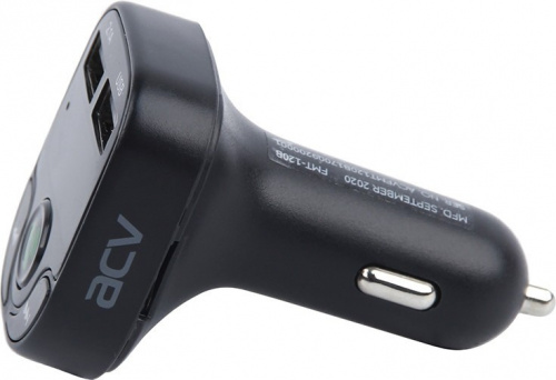 Автомобильный FM-модулятор ACV FMT-120B черный MicroSD BT USB (37574) фото 3