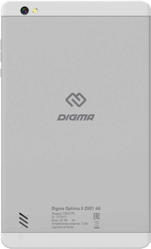 Планшет Digma Optima 8 Z801 4G SC9863 (1.6) 8C RAM4Gb ROM64Gb 8" IPS 1920x1200 3G 4G Android 10.0 серебристый/белый 5Mpix 2Mpix BT GPS WiFi Touch microSD 128Gb 4000mAh фото 4