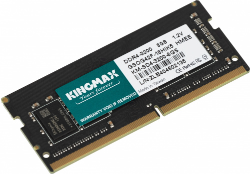 Память DDR4 8GB 3200MHz Kingmax KM-SD4-3200-8GS RTL PC4-25600 CL22 SO-DIMM 260-pin 1.2В dual rank Ret фото 4