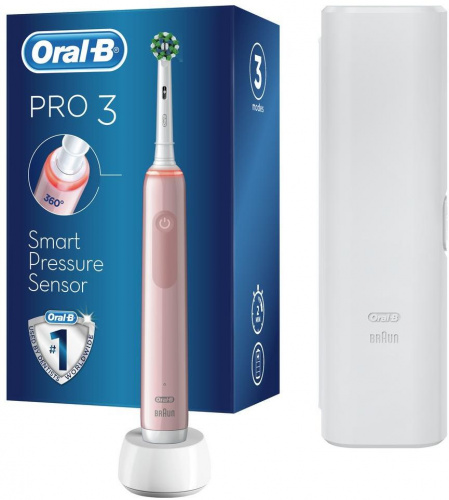 Зубная щетка электрическая Oral-B Pro 3/D505.513.3X розовый фото 2