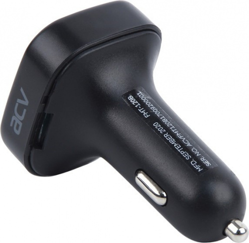 Автомобильный FM-модулятор ACV FMT-120B черный MicroSD BT USB (37574) фото 2