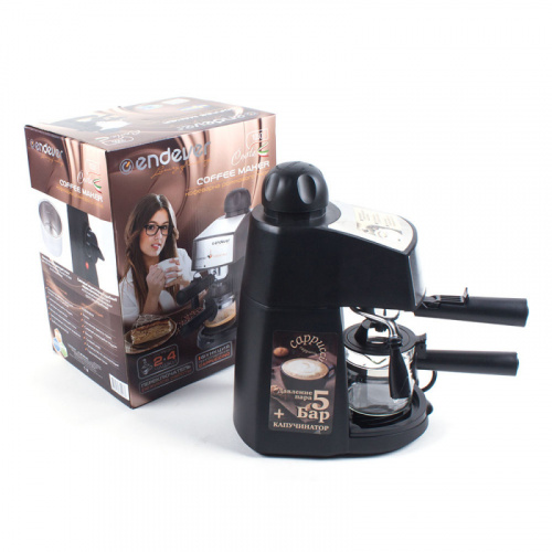 Кофеварка эспрессо Endever Costa-1050 900Вт черный фото 6