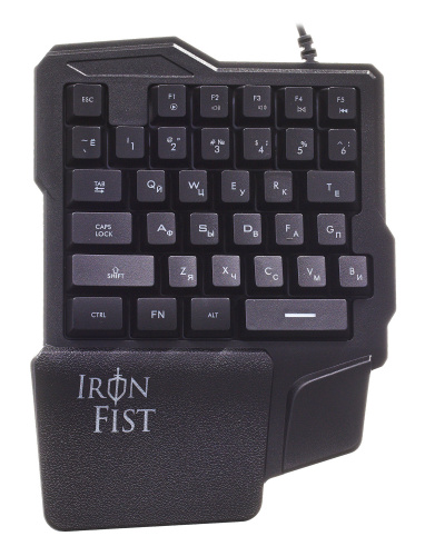 Игровой блок Оклик 701G IRON FIST черный USB for gamer LED (подставка для запястий) (1196590) фото 7