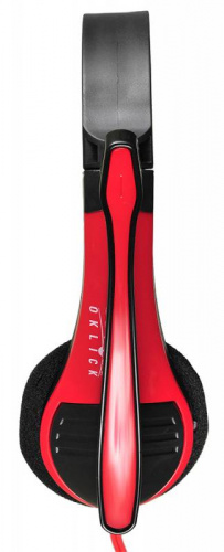 Наушники с микрофоном Оклик HS-M150 черный/красный 2.2м накладные оголовье (359486) фото 13