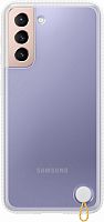 Чехол (клип-кейс) Samsung для Samsung Galaxy S21 Protective Standing Cover прозрачный/белый (EF-GG991CWEGRU)