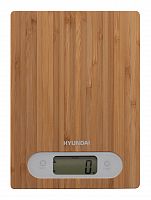 Весы кухонные электронные Hyundai HYS-KB411 макс.вес:5кг бамбук