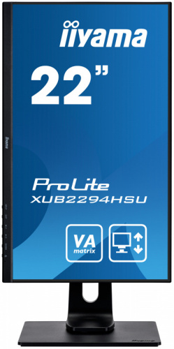 Монитор Iiyama 21.5" ProLite XUB2294HSU-B1 черный VA LED 4ms 16:9 HDMI M/M матовая HAS Pivot 1000:1 250cd 178гр/178гр 1920x1080 D-Sub DisplayPort FHD USB 4.7кг фото 4