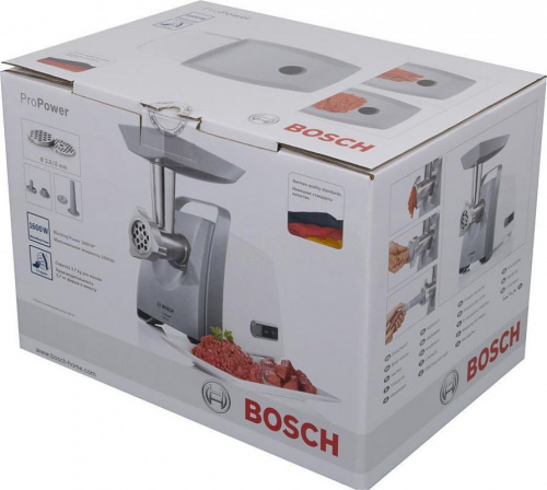 Мясорубка Bosch MFW45020 1600Вт белый/серый фото 3