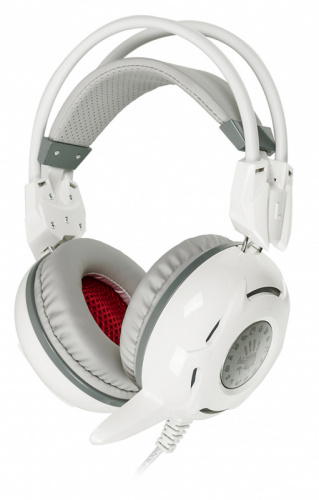 Наушники с микрофоном A4Tech Bloody G300 белый/серый 1.8м мониторные оголовье (G300 WHITE+GREY) фото 8