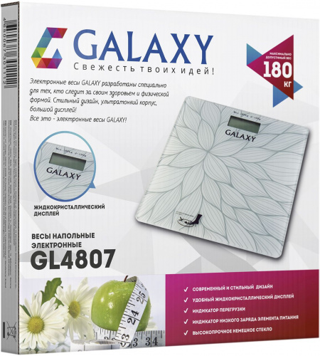 Весы напольные электронные Galaxy GL 4807 макс.180кг рисунок фото 3