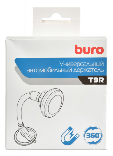 Держатель Buro T9R магнитный черный для для смартфонов и навигаторов фото 2
