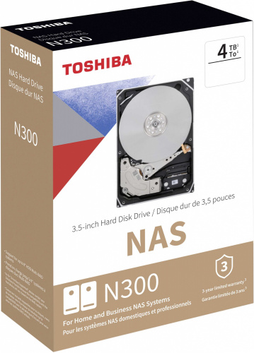 Жесткий диск Toshiba SATA-III 4Tb HDWG440EZSTA NAS N300 (7200rpm) 256Mb 3.5" Rtl фото 2