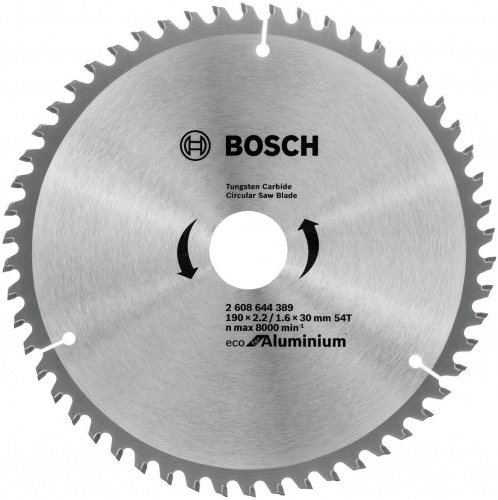 Диск пильный по алюм. Bosch ECO ALU (2608644389) d=190мм d(посад.)=30мм (циркулярные пилы)