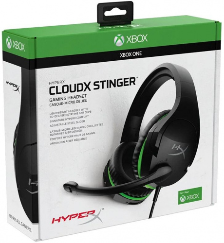 Проводная гарнитура HyperX Cloud Stinger черный/зеленый для: Xbox Series/One (4P5K1AA) фото 7