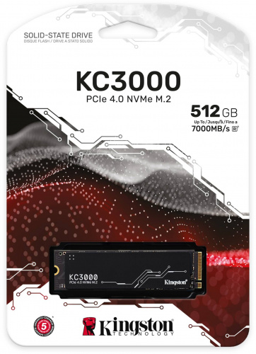 Накопитель SSD Kingston PCIe 4.0 x4 512GB SKC3000S/512G KC3000 M.2 2280 фото 3