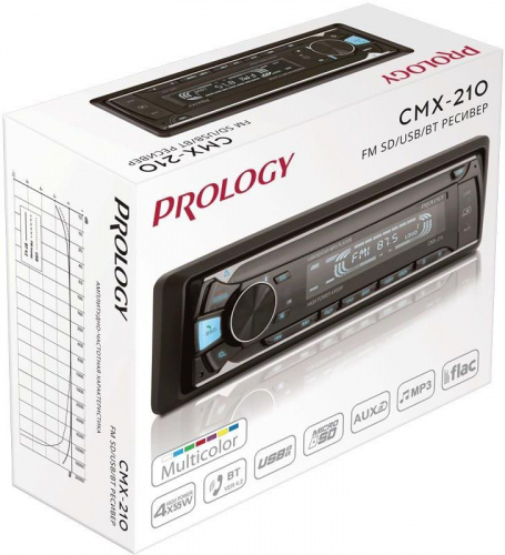 Автомагнитола Prology CMX-210 1DIN 4x55Вт v4.2 ПДУ (PRCMX210) фото 4