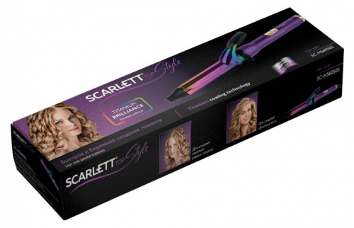 Щипцы Scarlett SC-HS60505 34Вт покрытие:титановое фиолетовый фото 3