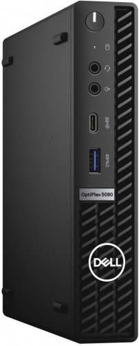 ПК Dell Optiplex 5080 Micro i5 10500T (2.3)/8Gb/SSD256Gb/UHDG 630/Windows 10 Professional/GbitEth/WiFi/BT/130W/клавиатура/мышь/черный