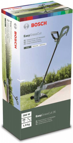 Триммер электрический Bosch EasyGrassCut 26 280Вт разбор.штан. реж.эл.:леска фото 2