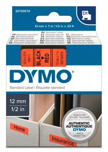Картридж ленточный Dymo D1 S0720570 черный/красный для Dymo фото 3