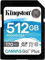 Флеш карта SDXC Kingston 512GB SDG3/512GB Canvas Go! Plus w/o adapter