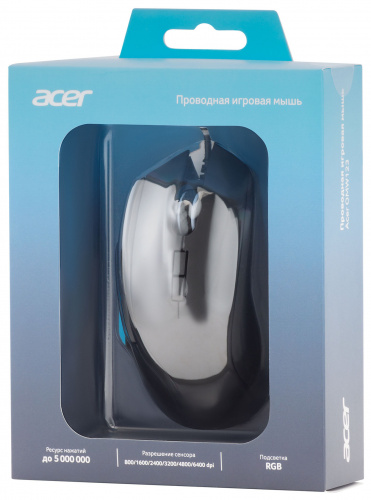 Мышь Acer OMW123 черный оптическая (6400dpi) USB (6but) фото 2