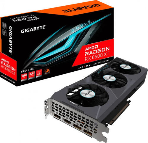 Видеокарта Gigabyte PCI-E 4.0 GV-R66EAGLE-8GD AMD Radeon RX 6600 8Gb 128bit GDDR6 2044/14000 HDMIx2 DPx2 HDCP Ret фото 3