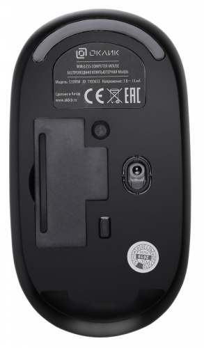 Мышь Оклик 535MW черный/серый оптическая (1000dpi) беспроводная USB для ноутбука (3but) фото 5