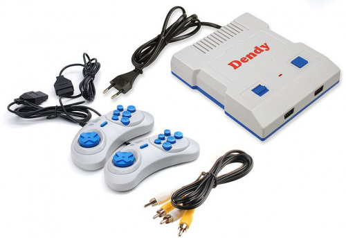Игровая консоль Dendy Junior белый в комплекте: 300 игр