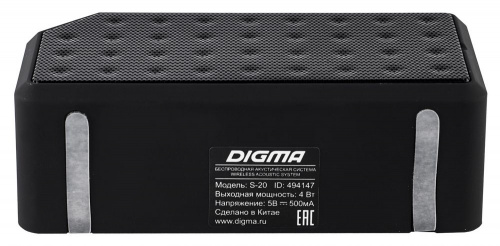 Колонка порт. Digma S-20 черный 4W 1.0 BT (SP204B) фото 4