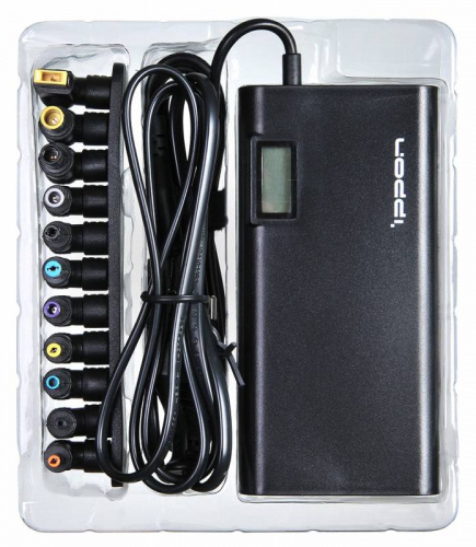 Блок питания Ippon SD90U автоматический 90W 15V-19.5V 11-connectors 4.5A 1xUSB 2.1A от бытовой электросети LСD индикатор фото 7