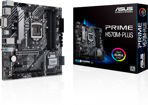 Материнская плата Asus PRIME H570M-PLUS Soc-1200 Intel H570 4xDDR4 mATX AC`97 8ch(7.1) GbLAN RAID+DVI+HDMI+DP фото 3