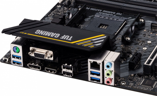 Материнская плата Asus TUF GAMING A520M-PLUS II Soc-AM4 AMD A520 4xDDR4 mATX AC`97 8ch(7.1) GbLAN RAID+VGA+HDMI+DP фото 2