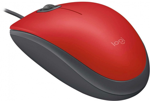 Мышь Logitech M110 Silent (M110s) красный/черный оптическая (1000dpi) silent USB2.0 (3but) фото 2