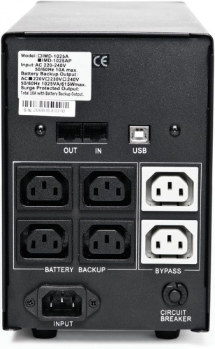 Источник бесперебойного питания Powercom Imperial IMD-1200AP 720Вт 1200ВА черный фото 3