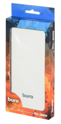 Мобильный аккумулятор Buro RCL-8000-WG Li-Pol 8000mAh 2.1A белый/серый 2xUSB фото 3