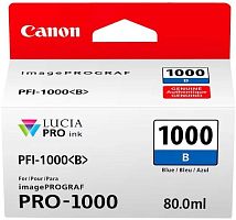 Картридж струйный Canon PFI-1000 B 0555C001 синий (80мл) для Canon imagePROGRAF PRO-1000