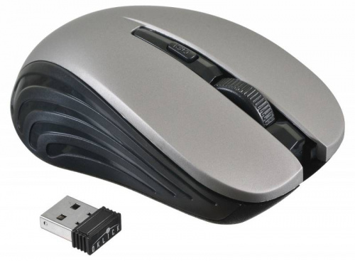 Мышь Оклик 545MW черный/серый оптическая (1600dpi) беспроводная USB для ноутбука (4but) фото 2