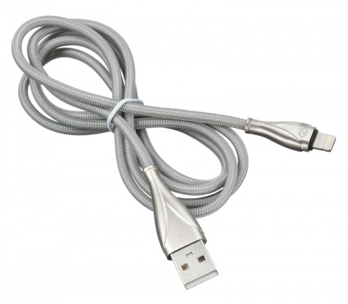Кабель Digma USB A(m) Lightning (m) 1.2м серебристый