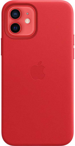 Чехол (клип-кейс) Apple для Apple iPhone 12/12 Pro Leather Case with MagSafe красный (MHKD3ZE/A) фото 8