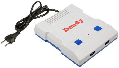 Игровая консоль Dendy Junior серый/синий +световой пистолет в комплекте: 300 игр фото 2