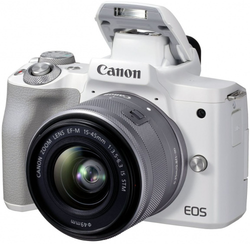 Фотоаппарат Canon EOS M50 Mark II белый 24.1Mpix 3" 4K WiFi EF-M15-45 IS STM LP-E12 (с объективом) фото 6