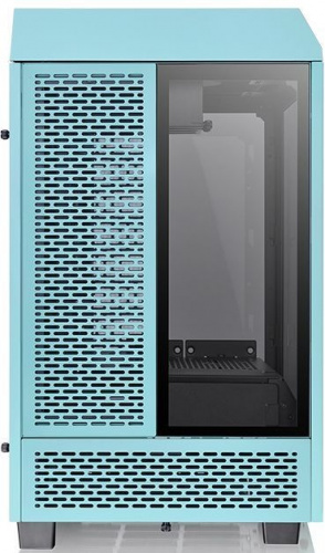 Корпус Thermaltake The Tower 100 Turquoise без БП miniITX 1x120mm 3x140mm 2xUSB3.0 audio bott PSU фото 4