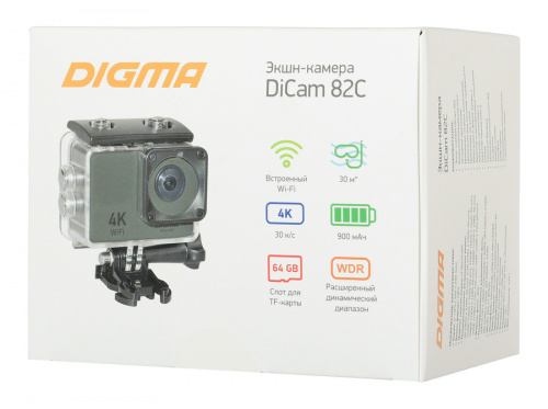 Экшн-камера Digma DiCam 82C серый фото 4