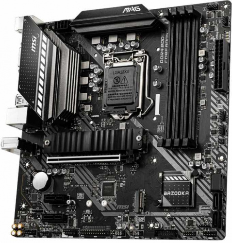 Материнская плата MSI MAG B460M BAZOOKA Soc-1200 Intel B460 4xDDR4 mATX AC`97 8ch(7.1) GbLAN RAID+HDMI фото 2