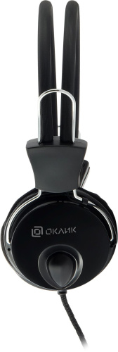 Наушники с микрофоном Оклик HS-M200 черный 1.8м накладные оголовье (1532011) фото 13