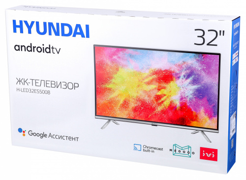 Телевизор LED Hyundai 32" H-LED32ES5008 Android TV черный HD READY 60Hz DVB-T2 DVB-C DVB-S2 USB WiFi Smart TV (RUS) фото 3