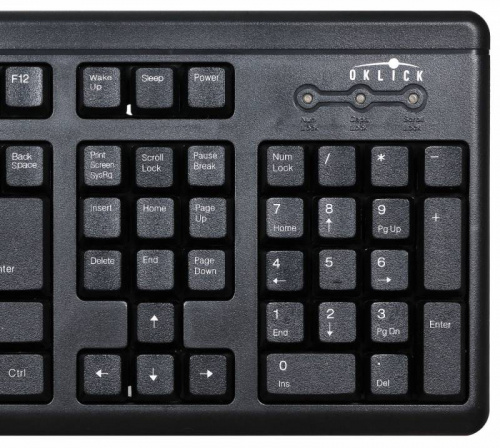 Клавиатура Oklick 140M черный USB фото 4