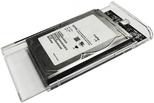 Внешний корпус для HDD/SSD AgeStar 3UB2P6C SATA III USB3.0 пластик прозрачный 2.5" фото 3