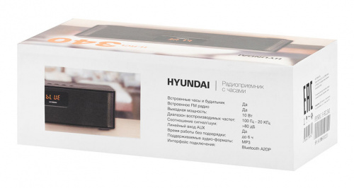 Радиобудильник Hyundai H-RCL340 черный LCD подсв:красная часы:цифровые FM фото 4